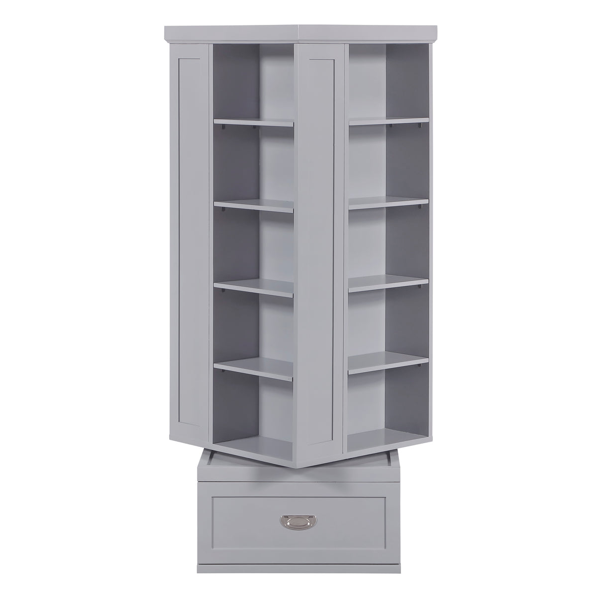 Sloane Gray Swivel Bookcase - Ornate Home