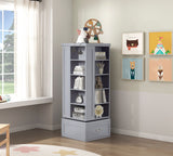 Sloane Gray Swivel Bookcase - Ornate Home