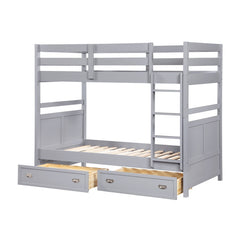 Sloane Gray Twin Bunk Bed - Ornate Home