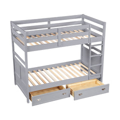 Sloane Gray Twin Bunk Bed - Ornate Home