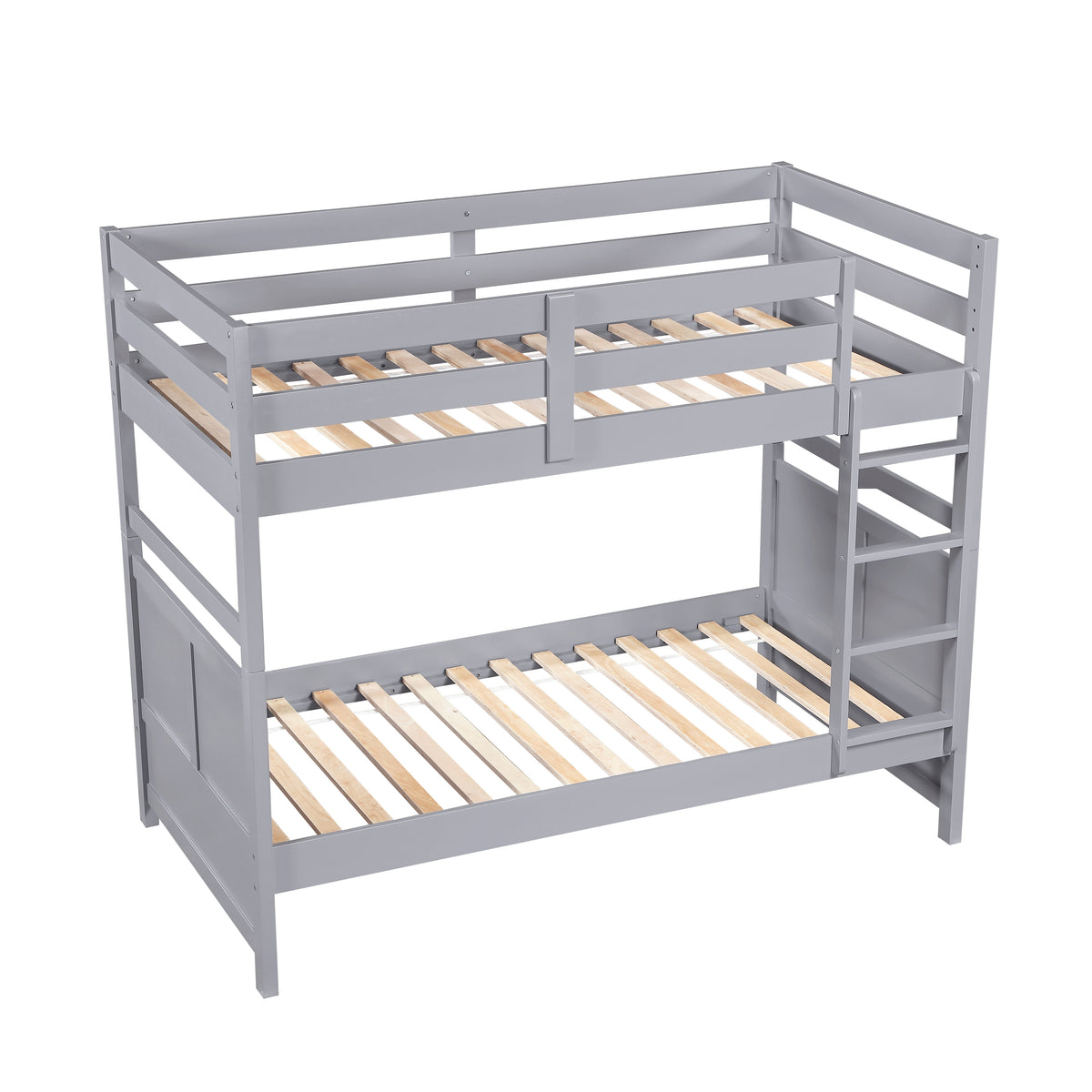 Sloane Gray Twin Bunk Bed - Ornate Home
