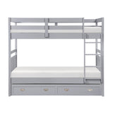 Sloane Gray Twin Bunk Bed - Ornate Home