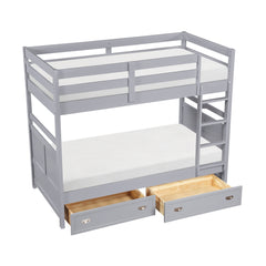 Sloane Gray Twin Bunk Bed - Ornate Home