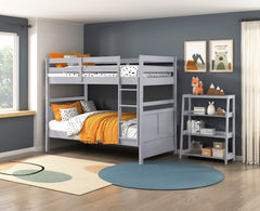 Sloane Gray Twin Bunk Bed - Ornate Home