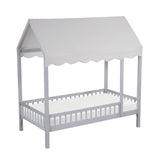 Sloane Gray Twin Canopy Platform Bed - Ornate Home