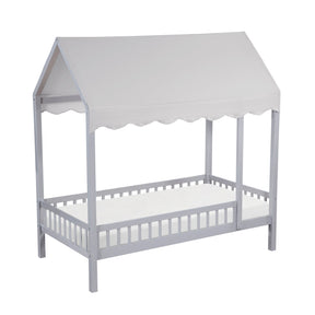 Sloane Gray Twin Canopy Platform Bed - Ornate Home