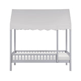 Sloane Gray Twin Canopy Platform Bed - Ornate Home