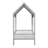 Sloane Gray Twin Canopy Platform Bed - Ornate Home