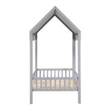 Sloane Gray Twin Canopy Platform Bed - Ornate Home