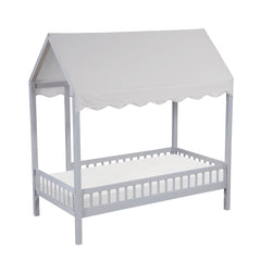 Sloane Gray Twin Canopy Platform Bed - Ornate Home