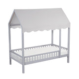 Sloane Gray Twin Canopy Platform Bed - Ornate Home
