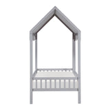 Sloane Gray Twin Canopy Platform Bed - Ornate Home
