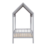 Sloane Gray Twin Canopy Platform Bed - Ornate Home