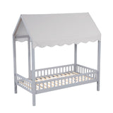 Sloane Gray Twin Canopy Platform Bed - Ornate Home