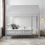 Sloane Gray Twin Canopy Platform Bed - Ornate Home