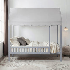 Sloane Gray Twin Canopy Platform Bed - Ornate Home