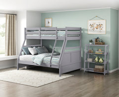 Sloane Gray Twin/Full Bunk Bed - Ornate Home