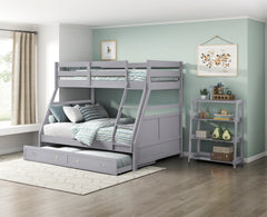 Sloane Gray Twin/Full Bunk Bed - Ornate Home