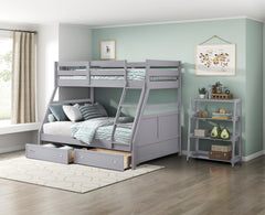 Sloane Gray Twin/Full Bunk Bed - Ornate Home