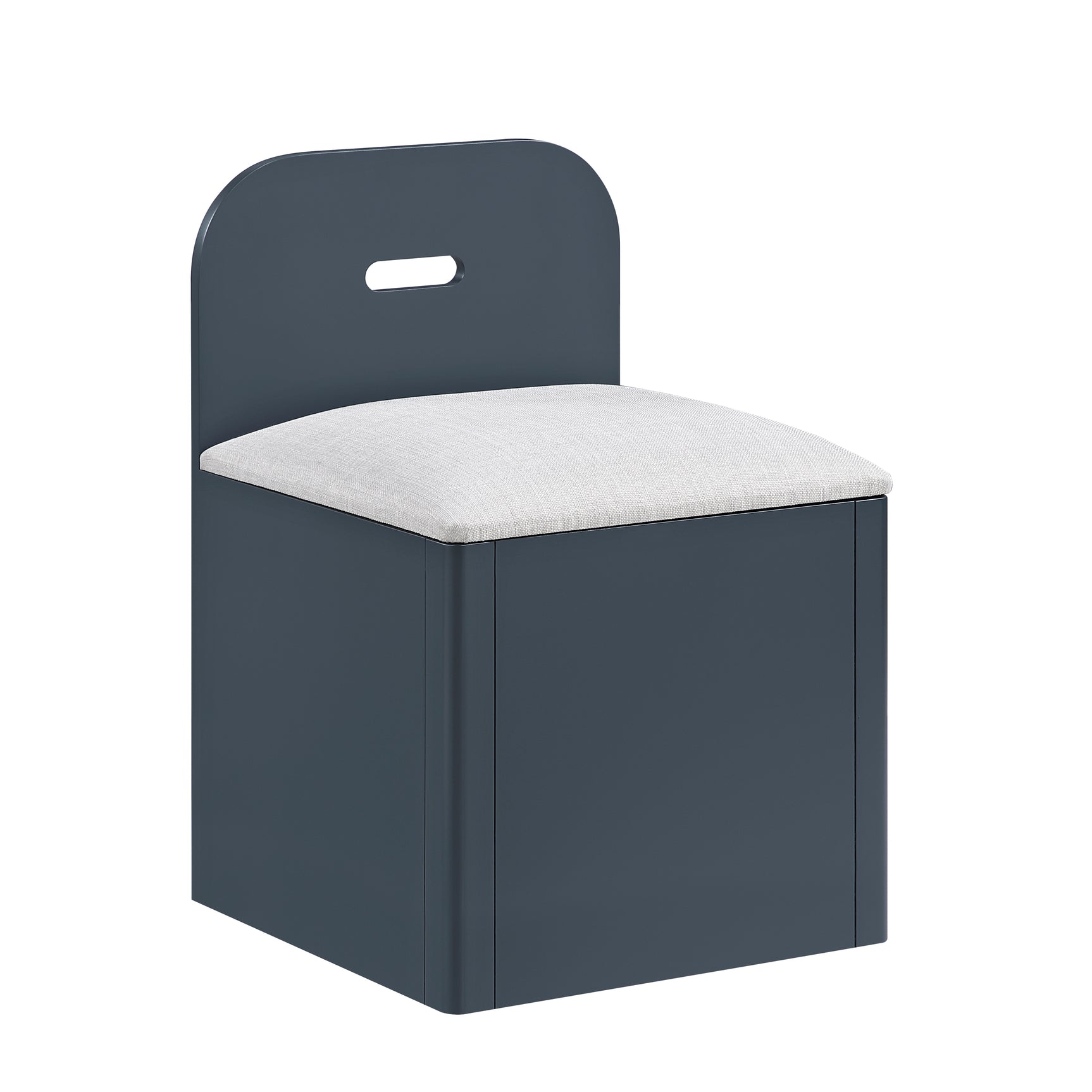 Sloane Navy Blue Full Bookcase Bed with Hidden Desk, Stool and Storage Bench - Ornate Home