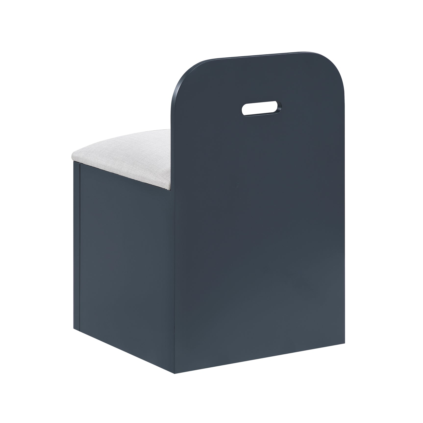 Sloane Navy Blue Full Bookcase Bed with Hidden Desk, Stool and Storage Bench - Ornate Home