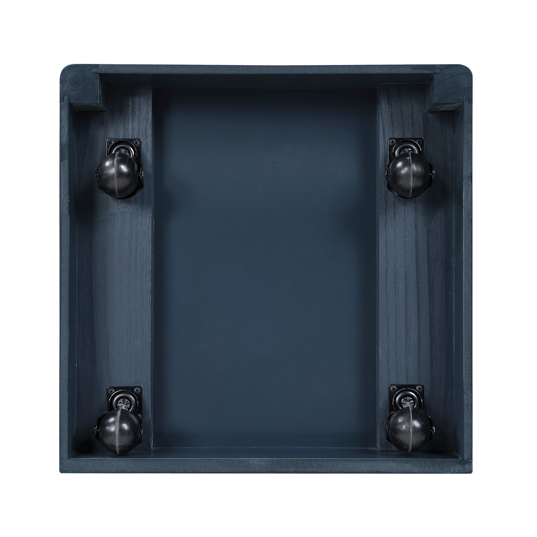 Sloane Navy Blue Full Bookcase Bed with Hidden Desk, Stool and Storage Bench - Ornate Home