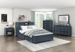 Sloane Navy Blue Storage Box (Set of 2) - Ornate Home