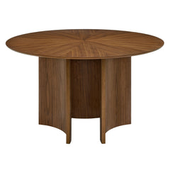 Sloane Walnut 54 Inch Round Dining Table - Ornate Home