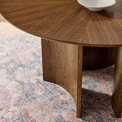 Sloane Walnut 54 Inch Round Dining Table - Ornate Home