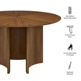 Sloane Walnut 54 Inch Round Dining Table - Ornate Home