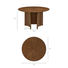 Sloane Walnut 54 Inch Round Dining Table - Ornate Home