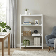 Sloane White 3 Fixed Shelves Bookcase - Ornate Home