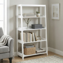 Sloane White 4 Fixed Shelves Bookcase - Ornate Home