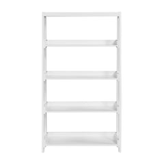 Sloane White 4 Fixed Shelves Bookcase - Ornate Home