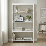 Sloane White 4 Fixed Shelves Bookcase - Ornate Home