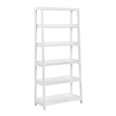 Sloane White 5 Fixed Shelves Bookcase - Ornate Home