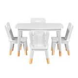 Sloane White 5-Piece Pack Children Table And Chairs Set - Ornate Home