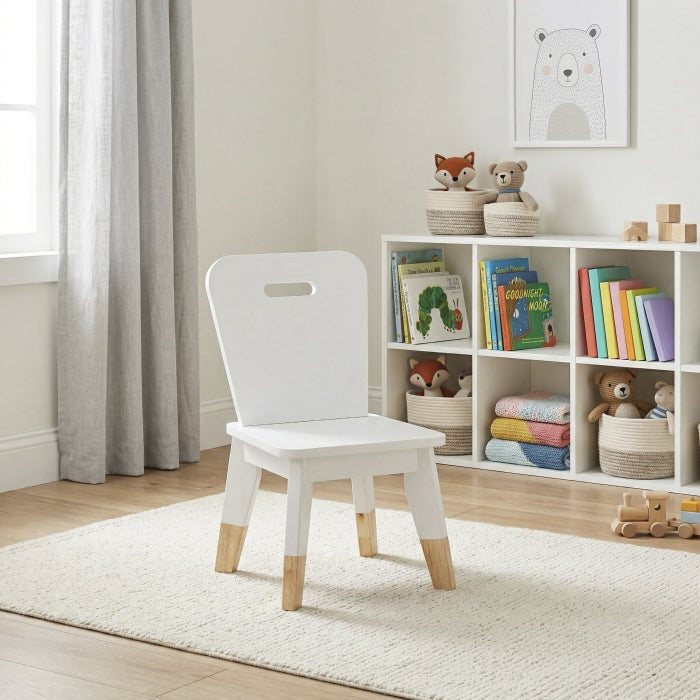 Sloane White 5-Piece Pack Children Table And Chairs Set - Ornate Home