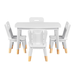 Sloane White 5-Piece Pack Children Table And Chairs Set - Ornate Home