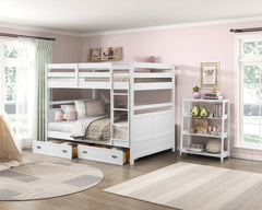 Sloane White Full Bunk Bed - Ornate Home