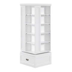 Sloane White Swivel Bookcase - Ornate Home