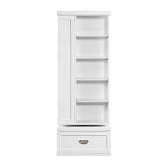 Sloane White Swivel Bookcase - Ornate Home