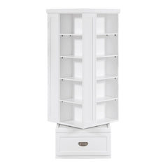 Sloane White Swivel Bookcase - Ornate Home