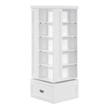 Sloane White Swivel Bookcase - Ornate Home