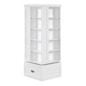 Sloane White Swivel Bookcase - Ornate Home