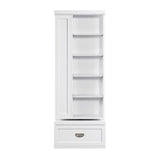 Sloane White Swivel Bookcase - Ornate Home