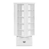 Sloane White Swivel Bookcase - Ornate Home