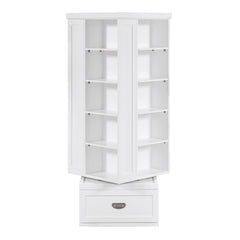 Sloane White Swivel Bookcase - Ornate Home