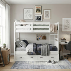 Sloane White Twin Bunk Bed - Ornate Home
