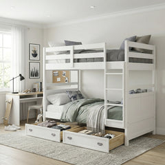 Sloane White Twin Bunk Bed - Ornate Home